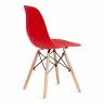 Стул CINDY (EAMES) (mod. 1801) дерево бук/металл/сиденье пластик, 45x51x82 см, Red (красный) (Комплект из 4 шт.) красный