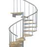 Винтовая лестница ЛЕС-1,8 высота 2475-2700, Серый, Сосна