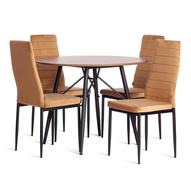 Стул Изи/Easy (мод.JSC02-1)/1 шт. в упаковке металл, флок, 41х52х96см, золотисто - коричневый HLR12/черный коричневый металл, флок Стул Изи/Easy (мод.JSC02-1)/1 шт. в упаковке металл, флок, 41х52х96см, золотисто - коричневый HLR12/черный коричневый металл, флок