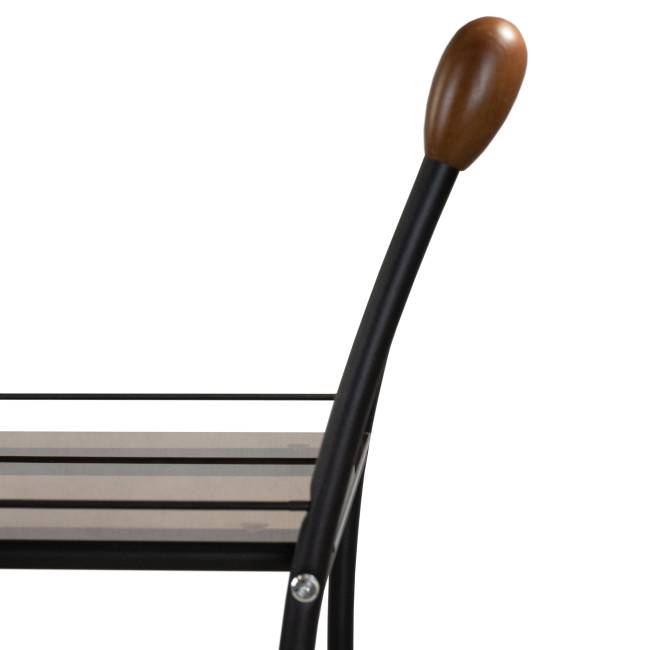 Стол сервировочный Поло чёрный/тонированное стекло Стол сервировочный Поло чёрный/тонированное стекло