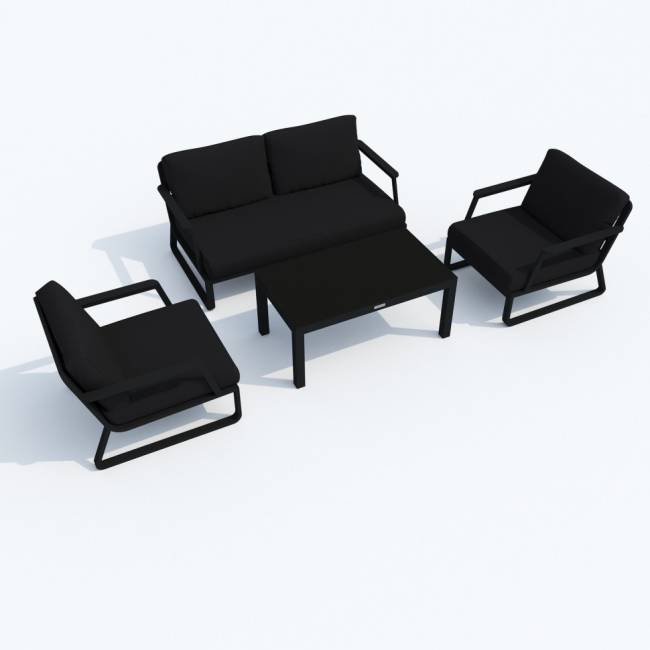 Лаунж зона ESTIVO черная - каркас карбон