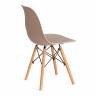 Стул CINDY (EAMES) (mod. 1801) дерево бук/металл/сиденье пластик, 45x51x82 см, Beige (Бежевый)  (Комплект из 4 шт.) Beige (Бежевый) дерево бук/металл/сиденье пластик