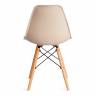 Стул CINDY (EAMES) (mod. 1801) дерево бук/металл/сиденье пластик, 45x51x82 см, Beige (Бежевый)  (Комплект из 4 шт.) Beige (Бежевый) дерево бук/металл/сиденье пластик