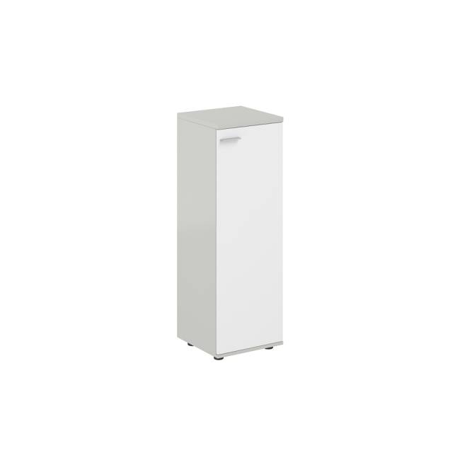 SG.804.SH.WH.R / Шкаф средний 400х400х1200, 1 дв., з.ст HDF, правый / корпус: серый бархат; фасад: белый