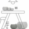 Кашпо для цветов Beton Bowl DKB290-422U бетон 2 предмета 3,9 л