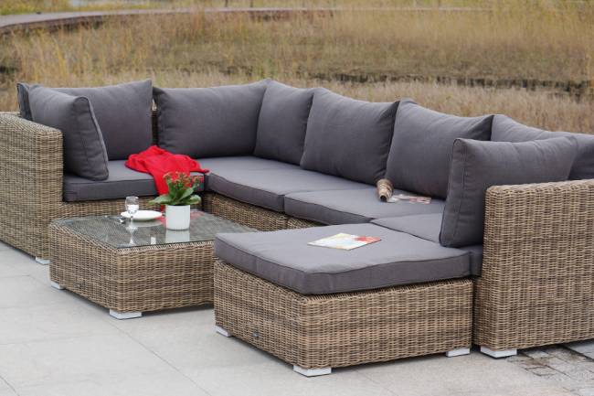 "Лунго" трансформирующаяся лаунж-зона из искусственного ротанга, цвет соломенный "Лунго" трансформирующаяся лаунж-зона из искусственного ротанга, цвет соломенный