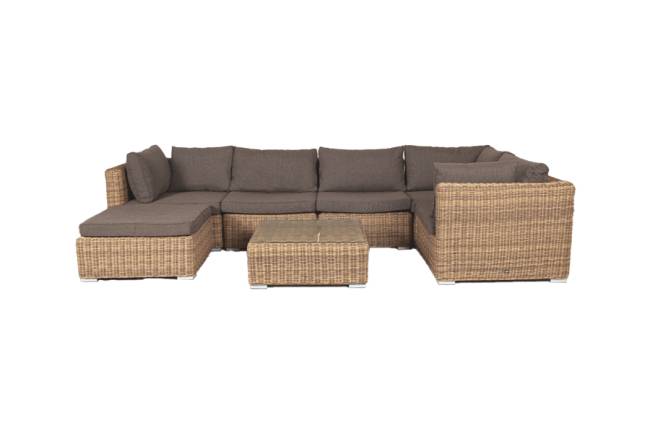 "Лунго" трансформирующаяся лаунж-зона из искусственного ротанга, цвет соломенный "Лунго" трансформирующаяся лаунж-зона из искусственного ротанга, цвет соломенный