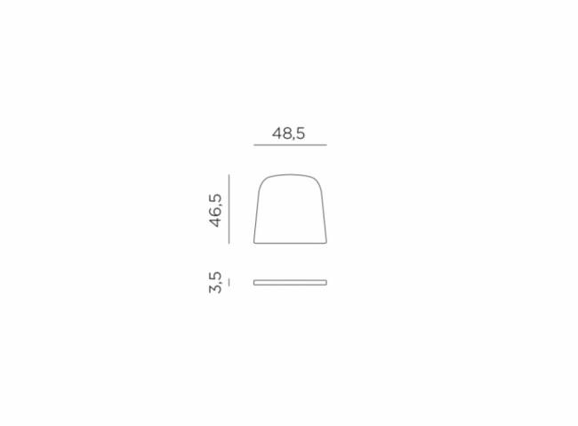Подушка для кресла Net серый 460х485х35 мм