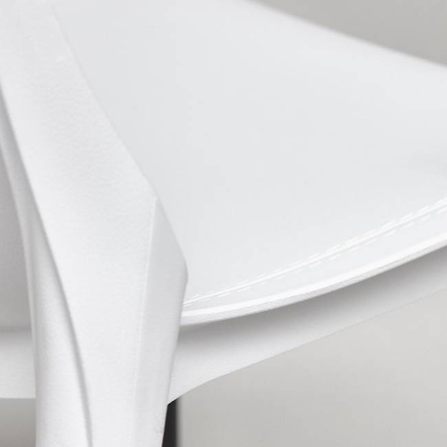 Стул Джениус/Genius (мод. 75) (1шт.в упаковке) пластик/металл, 46x56x84cм, белый/опоры черные белый металл/пластик