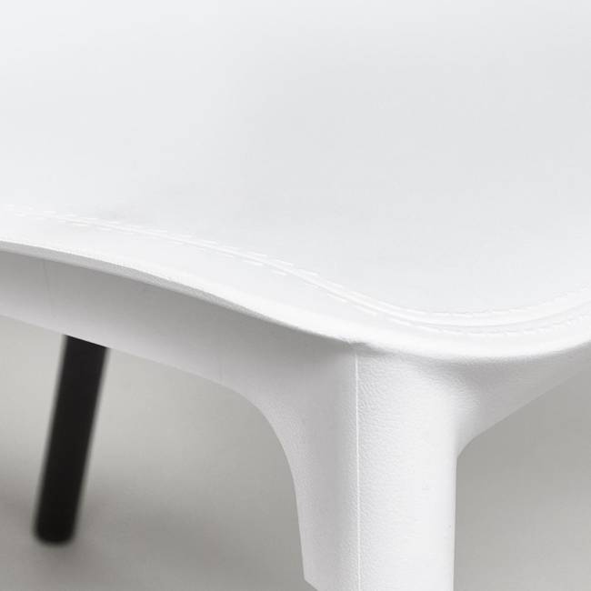 Стул Джениус/Genius (мод. 75) (1шт.в упаковке) пластик/металл, 46x56x84cм, белый/опоры черные белый металл/пластик