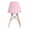 Стул CINDY (EAMES) (mod. 001) дерево бук/металл/сиденье пластик, 51x46x82.5см, светло-розовый/light pink  (Комплект из 4 шт.)
