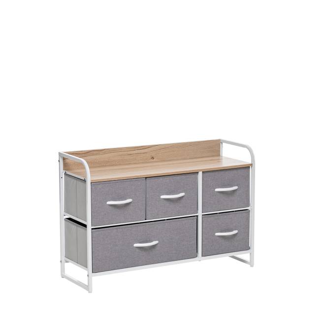 Комод Leset Ноа широкий, Каркас Белый, Светло-серый Белый Светло-серый Комод Leset Ноа широкий, Каркас Белый, Светло-серый Белый Светло-серый