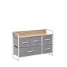Комод Leset Ноа широкий, Каркас Белый, Светло-серый Белый Светло-серый Комод Leset Ноа широкий, Каркас Белый, Светло-серый Белый Светло-серый