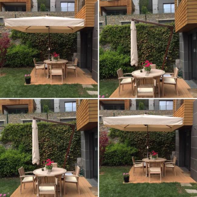 Зонт профессиональный 4х4 м Banana бежевый 4000х4000 мм Зонт профессиональный 4х4 м Banana бежевый 4000х4000 мм