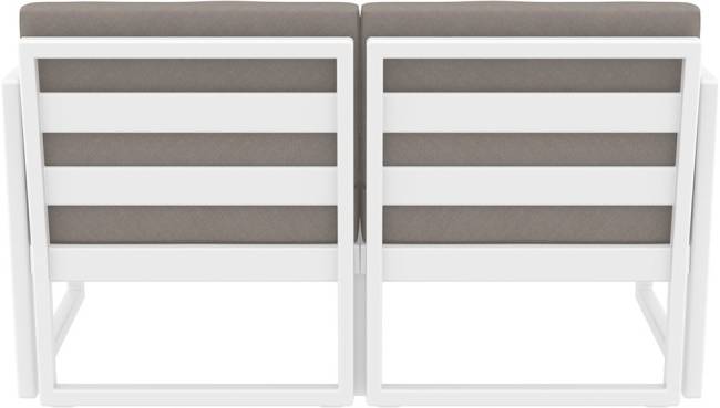 Комплект пластиковой мебели Mykonos белый, светло-коричневый