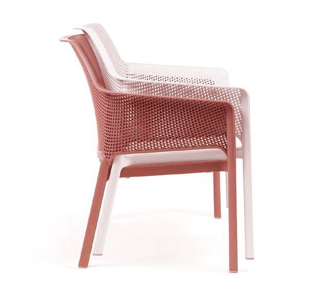 Диван пластиковый Net Bench коралловый 1160х700х860 мм Диван пластиковый Net Bench коралловый 1160х700х860 мм