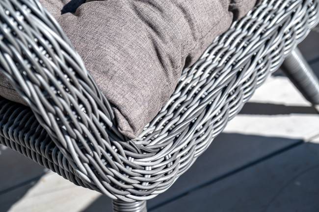 "Толедо" кресло плетеное с подушками, цвет графит