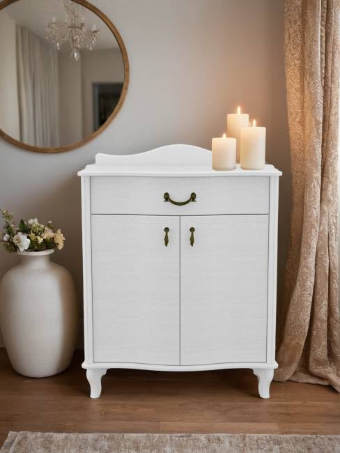 Комод Джульетта с распашными дверцами, молочный дуб Л