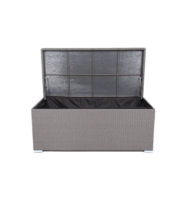 "Порту" сундук водонепроницаемый из искусственного ротанга, цвет графит "Порту" сундук водонепроницаемый из искусственного ротанга, цвет графит
