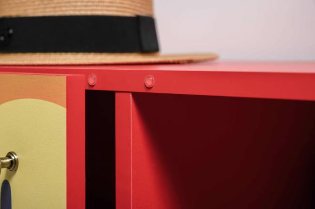 Два комода-тумбы Кармин цвет красный/белый