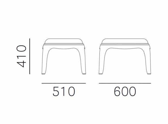 Стол-пуф прозрачный пластиковый Pasha прозрачный 600х510х410 мм